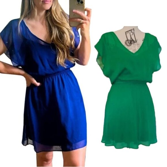 ❤️ 🆕 EXPRESS | Chiffon Mini Dress
Green size XS - Picture 1 of 5
